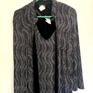 Glitter jacket with matching shell Dressbarn 18/20